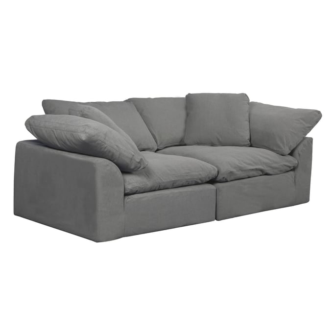 Sunset Trading Puff Grey 2pc Slipcovered Large Loveseat SST-SU-1458-94-2C