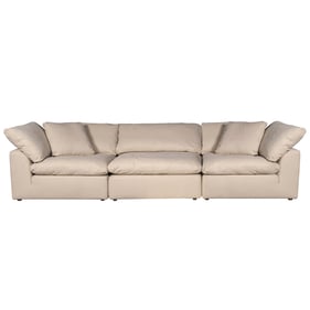 Sunset Trading Puff Tan 3pc Modular Sofa Slipcover