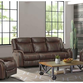 Sunset Trading Avant Brown Dual Reclining Sofa with Drop Down Console