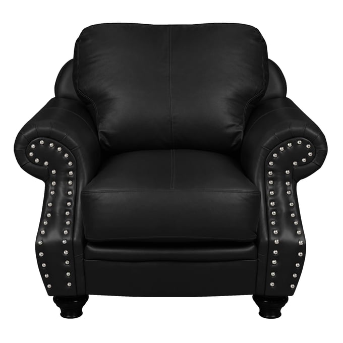 Sunset Trading Charleston Black Leather Accent Chair SST-SU-CR2130-80-100LF