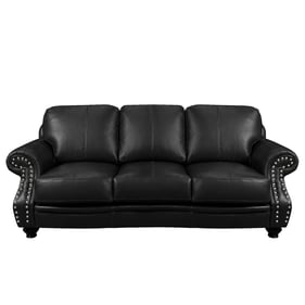 Sunset Trading Charleston Black Leather Sofa