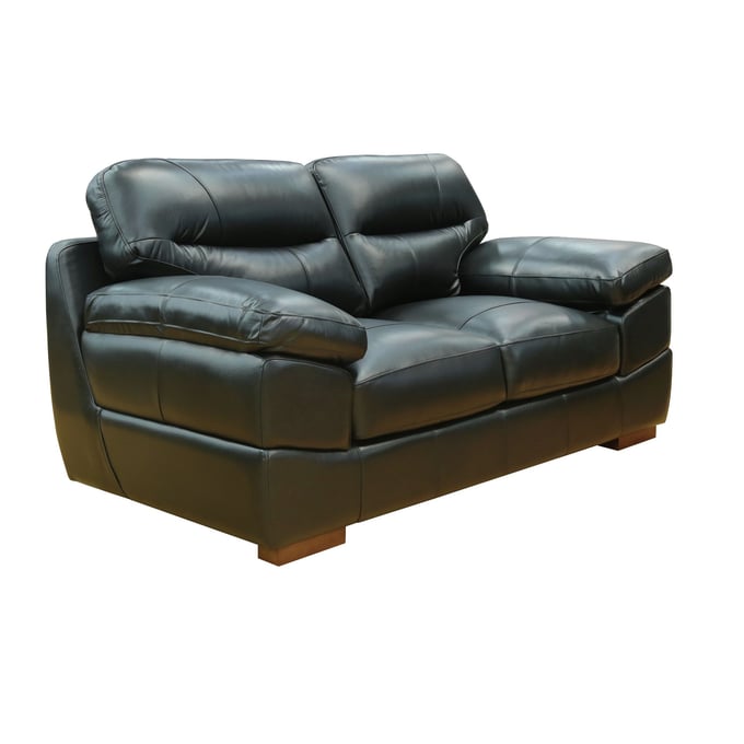 Sunset Trading Jayson Black Leather Loveseat SST-SU-JH80-200SP