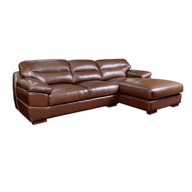 Sunset Trading Jayson Chestnut Brown Leather Sectional