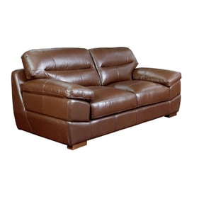 Sunset Trading Jayson Chestnut Brown Leather Sofa