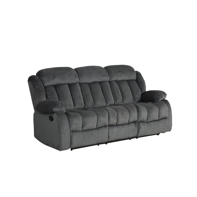 Sunset Trading Madison Charcoal Gray Reclining Sofa SST-SU-LN550-305