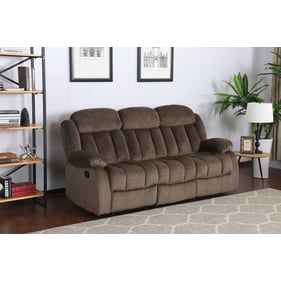 Sunset Trading Teddy Bear Cocoa Brown Reclining Sofa