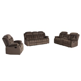 Sunset Trading Teddy Bear Cocoa Brown Reclining 3pc Living Room Set