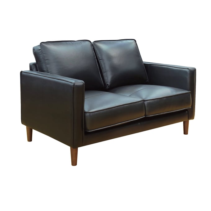 Sunset Trading Prelude Black Leather Loveseat SST-SU-PR15070-80-200E