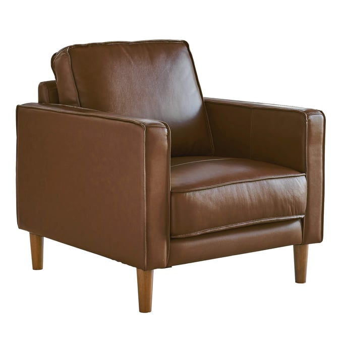 Sunset Trading Prelude Chestnut Brown Leather Accent Chair SST-SU-PR15070-86-100E