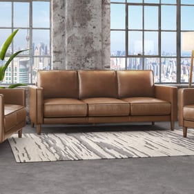 Sunset Trading Prelude Chestnut Brown  Leather Sofa