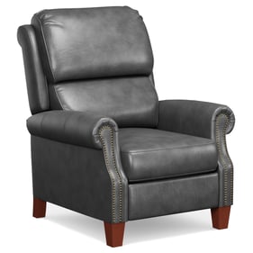 Sunset Trading Alexander Dark Gray Leather Pushback Recliner