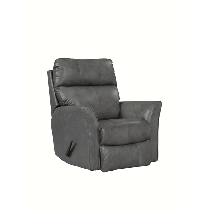 Southern Motion Stardust Grey Leather Swivel Rocker Recliner STHN-1013S-912-04