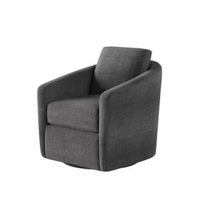 Southern Motion Daisey Grey Smoke Fabric Swivel Glider