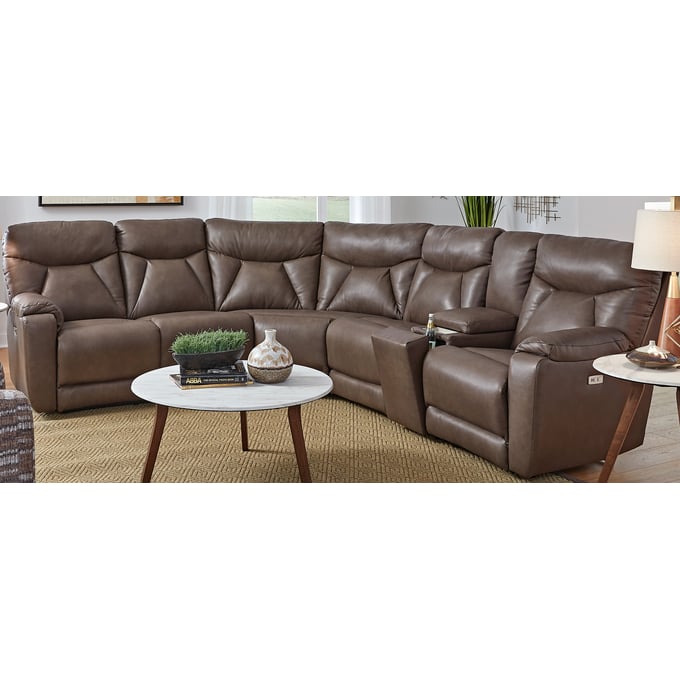 Southern Motion Conrad Maple Double Power Reclining RAF Sectional STHN-311-67P-84-16P-957-21