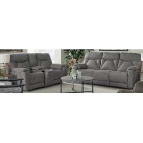 Southern Motion Conrad Charcoal Double Power Reclining Sofa and Console Lov...