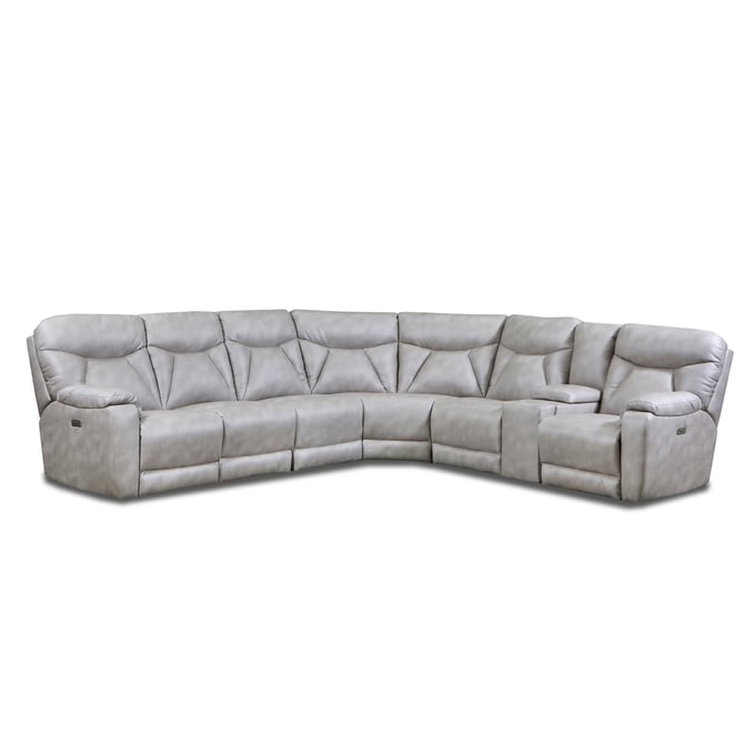 Southern Motion Conrad Greystone Double Power Reclining RAF Sectional STHN-311-67P-84-16P-155-04