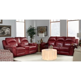 Southern Motion Bono Red Triple Power Reclining Sofa and Console Loveseat S...