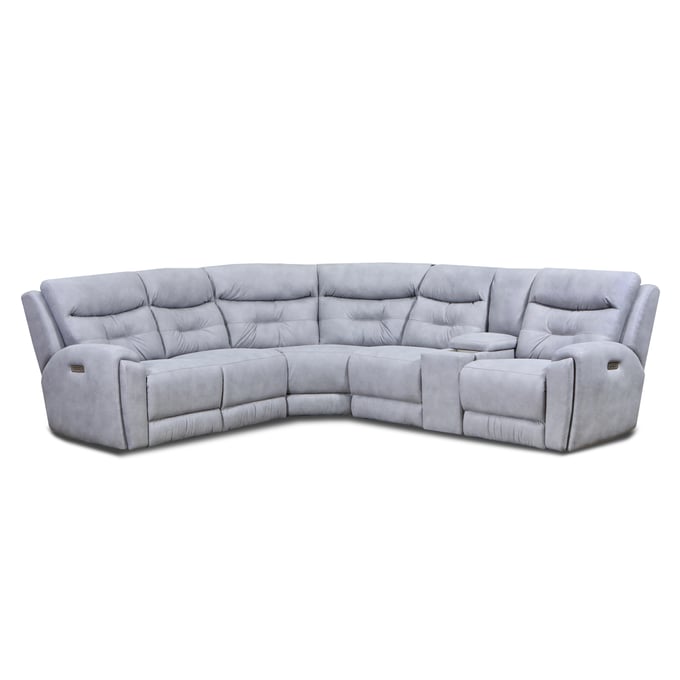 Southern Motion Point Break Grey Triple Power LAF Reclining Sectional STHN-356-19P-84-26P-154-04