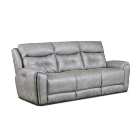 Southern Motion Point Break Grey Triple Power Reclining Sofa with USB Ports