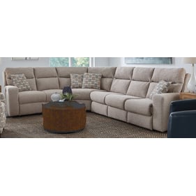 Southern Motion Bristol Tan Triple Power Reclining Console Sleeper Sectiona...