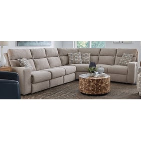 Southern Motion Bristol Transitional Tan Triple Power Reclining Console Sle...