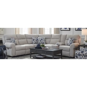 Southern Motion Brighton Transitional Grey Triple Power Reclining LAF Secti...