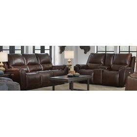 Southern Motion Westchester Brown Double Power Reclining Sofa and Console L...