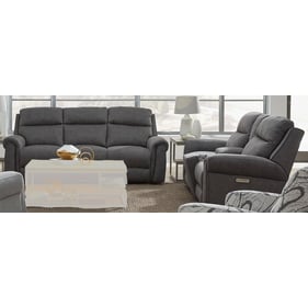 Southern Motion Bellingham Charcoal Triple Power Sofa and Console Loveseat ...