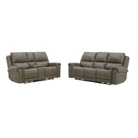 Southern Motion Burton Grey Triple Power Leather 2pc Living Room Set