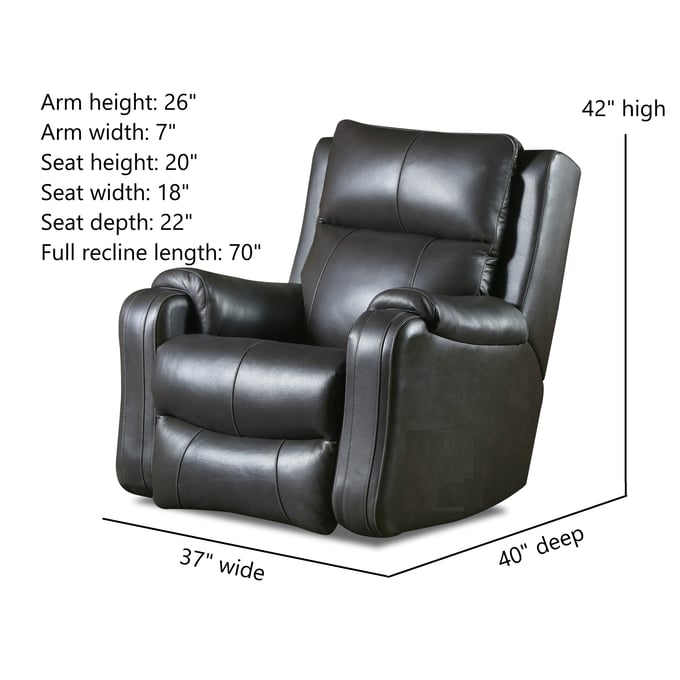 Contour Cocoa Reclining Sofa with Power Headrest From Southern Motion