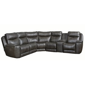 Southern Motion Showstopper Grey Slate Power Headrest Reclining Sectional