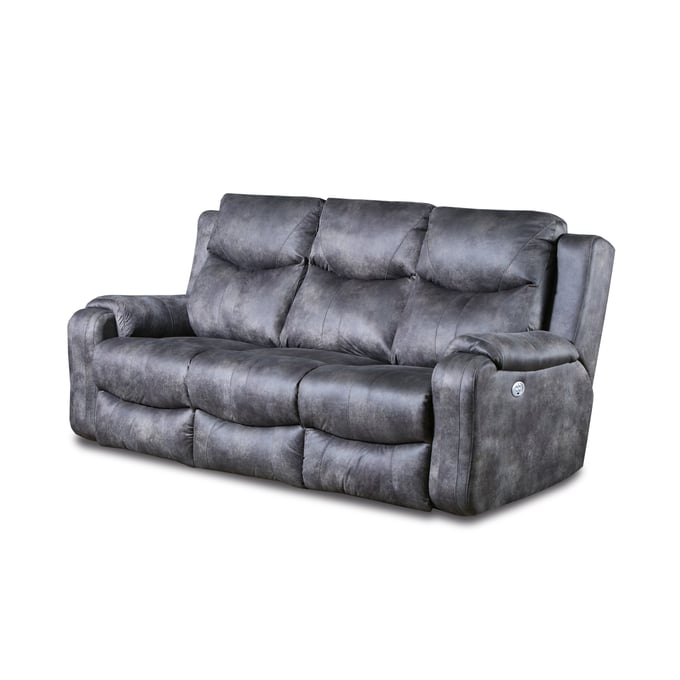 Southern Motion Marvel Grey Smoke Power Headrest Reclining Sofa STHN-881-61P-133-14