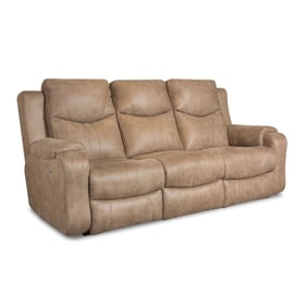 Southern Motion Marvel Tan Vintage Power Headrest Reclining Sofa