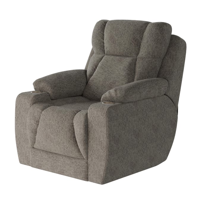 Southern Motion Challenger Grey Sterling Power Headrest Wallhugger Recliner STHN-6247P-105-04