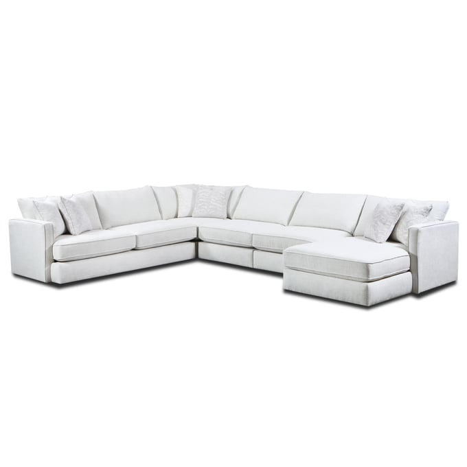 Southern Motion Finley White Right Arm Chaise Sectional STHN-FINLEYRIGHTARMCHAISESEC