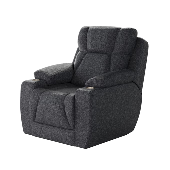 Southern Motion Challenger Blue Navy Power Headrest Recliner STHN-6247P-123-60