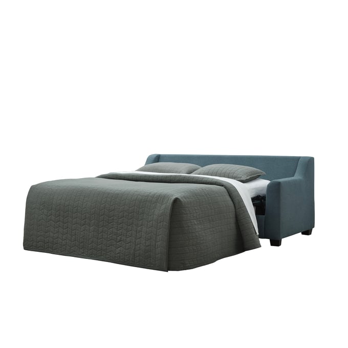 Southern Motion Elliott Transitional Blue 80 Inch Queen Sleep Sofa STHN-ST8000-04-1001-32-1001-32