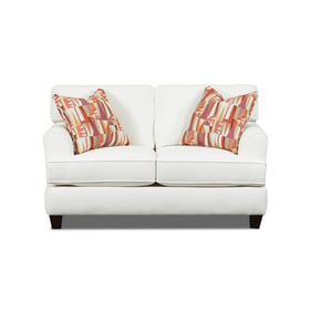 Southern Motion Spencer White 61 Inch Flared Arm Loveseat