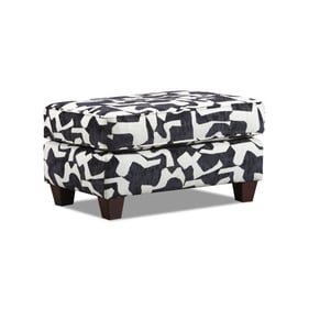 Southern Motion Spencer Black White 35 Inch Wide Ottoman