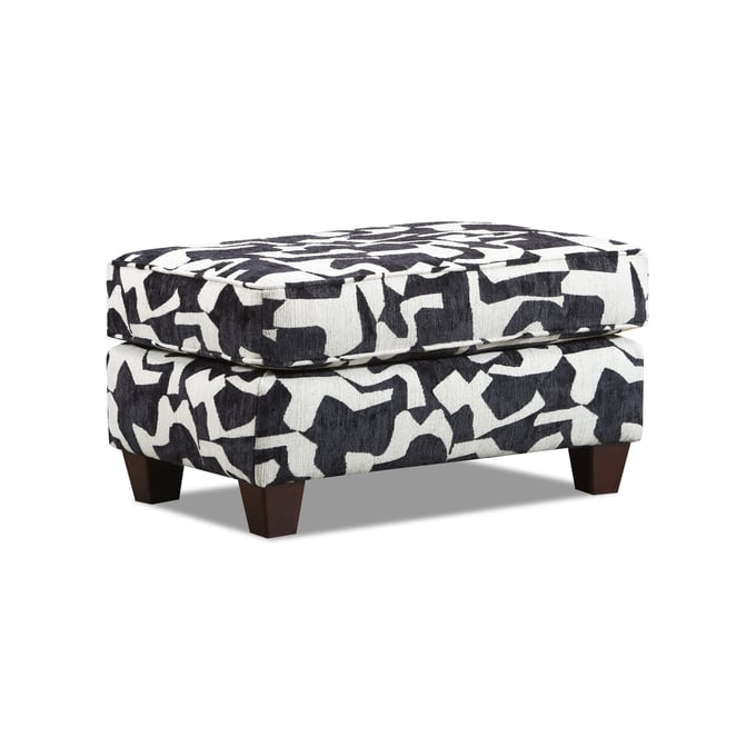 Southern Motion Spencer Black White 35 Inch Wide Ottoman STHN-ST8004-03-3015-01