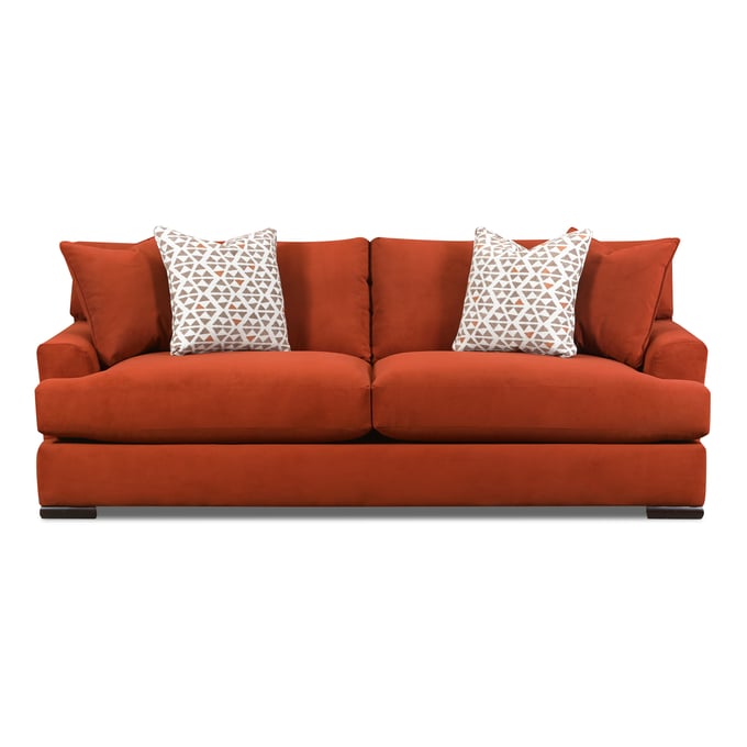 Southern Motion Emerson Orange 90 Inch Sofa STHN-ST8506-00-1000-52-3003-53