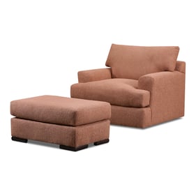 Southern Motion Emerson Copper Chair and Ottoman