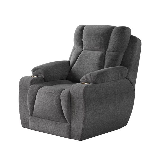 Southern Motion Challenger Grey Smoke Power Headrest Wallhugger Recliner STHN-6247P-164-04