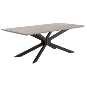 Essentials For Living Industry Ash Grey Black Rectangle Dining Table