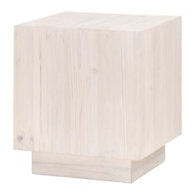 Essentials For Living Montauk White Wash Pine End Table