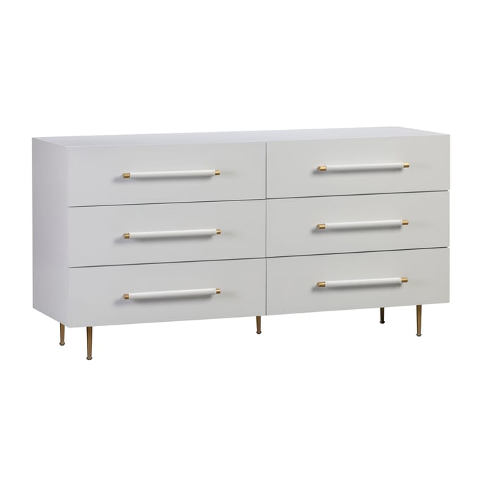 TOV Furniture Trident White 6 Drawer Dresser TOV-B44095