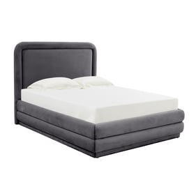 TOV Furniture Briella Dark Grey Velvet Full Bed