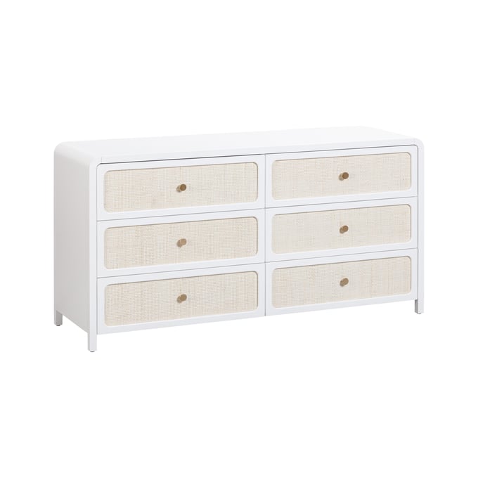 TOV Furniture Patty White 6 Drawer Dresser TOV-B54354