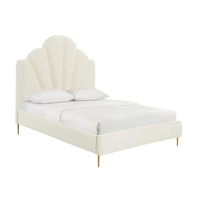 TOV Furniture Bianca Cream Velvet King Bed