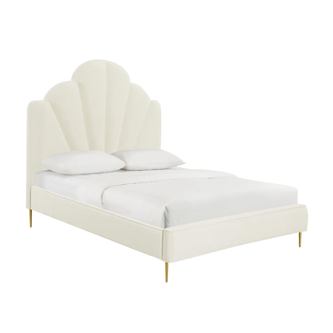 TOV Furniture Bianca Cream Velvet King Bed TOV-B68360